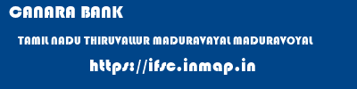 CANARA BANK  TAMIL NADU THIRUVALLUR MADURAVAYAL MADURAVOYAL  ifsc code